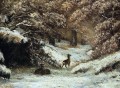 Hirsch  der Schutz im Winter